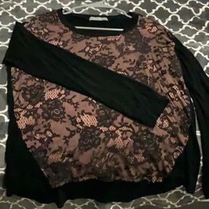 Long-sleeve layered top